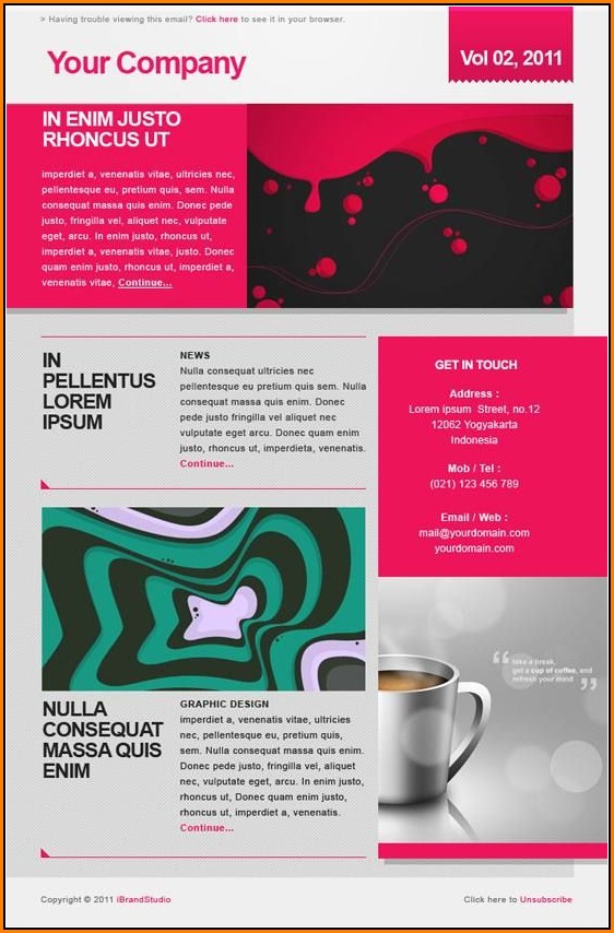 Newsletter Templates Psd Free Download