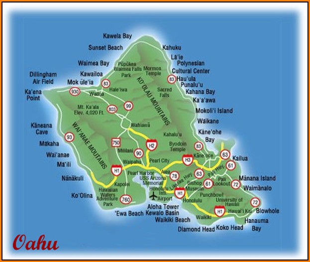 Oahu Activities Map