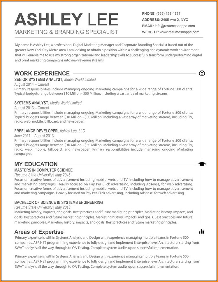 Resume Template For Macbook