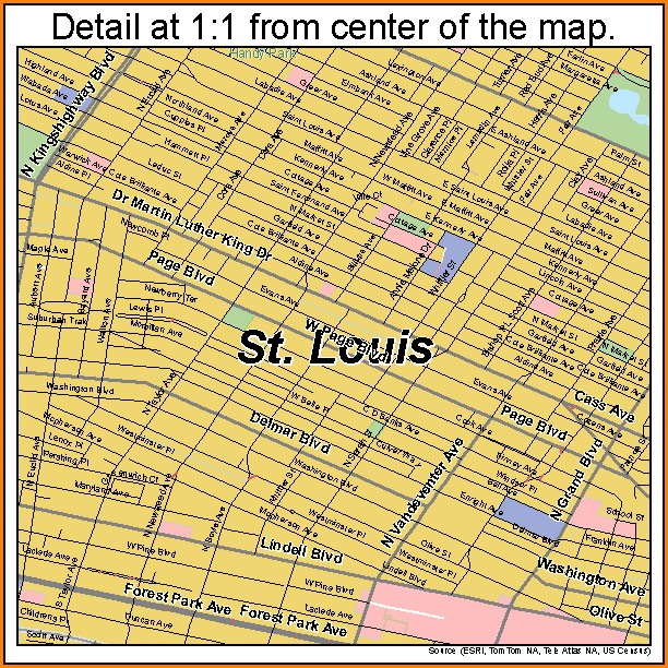 St Louis Street Map