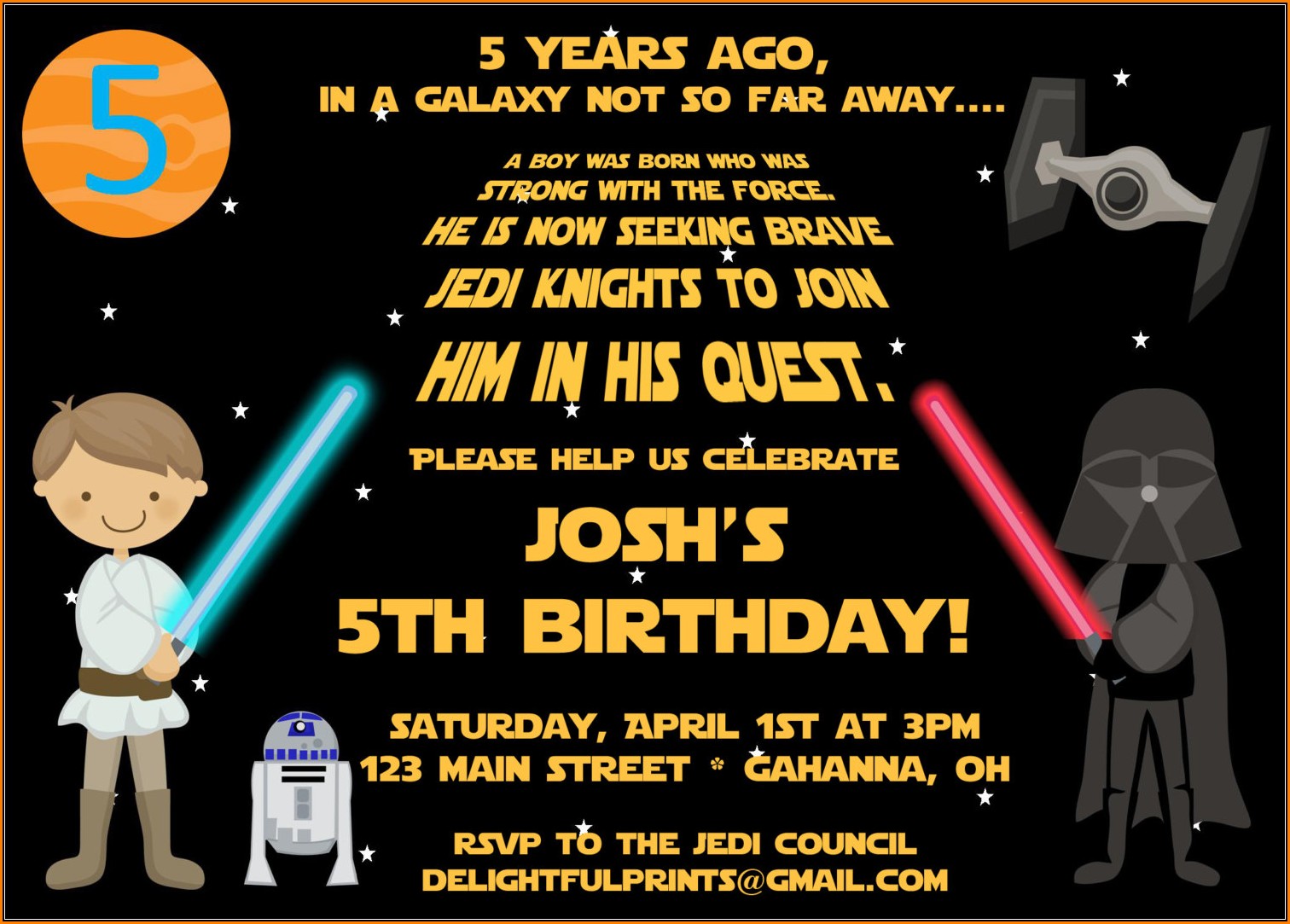 Star Wars Birthday Invitations Templates Free