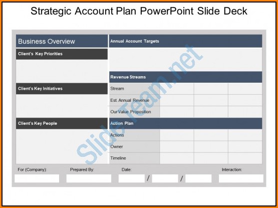 Strategic Account Plan Template Ppt