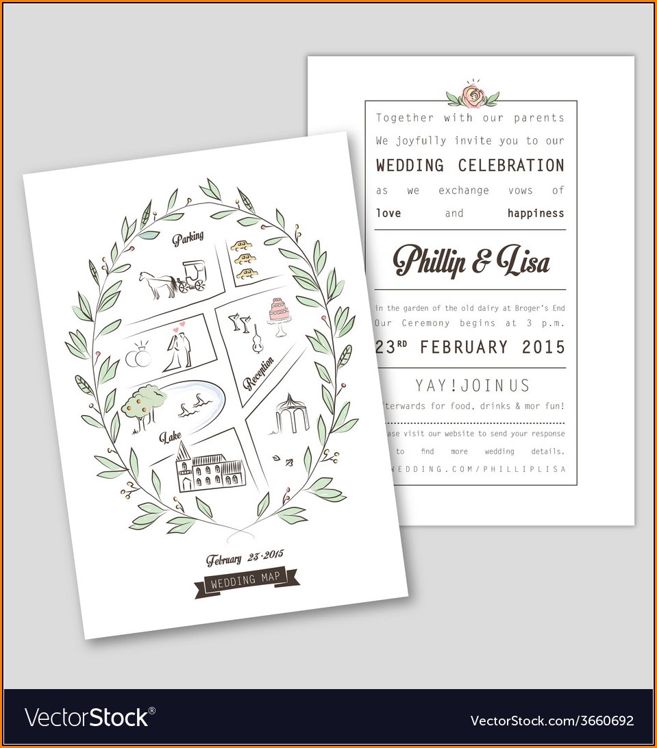 Wedding Invitation Map Template