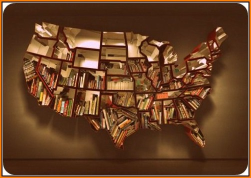 World Map Bookshelf