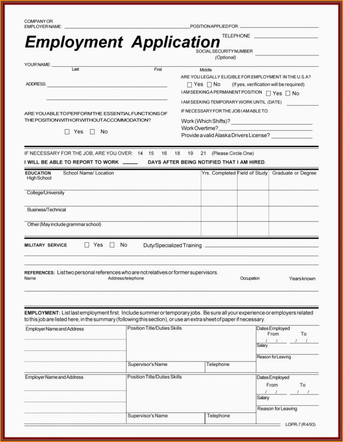 Walmart. ca job application form online