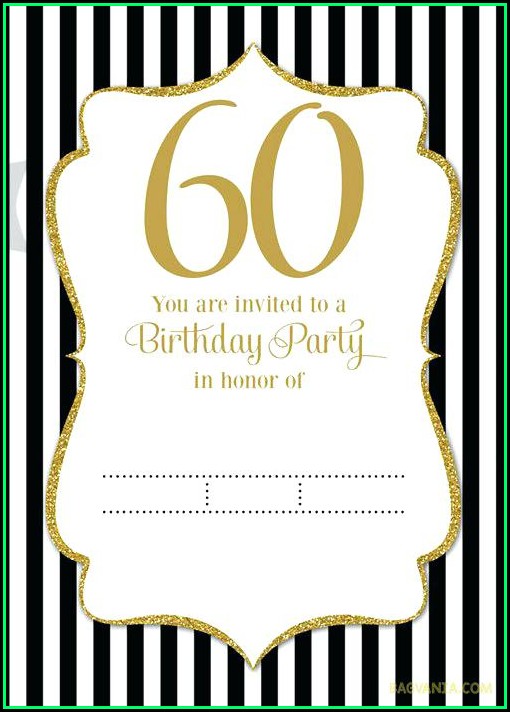 60 Birthday Invites Templates