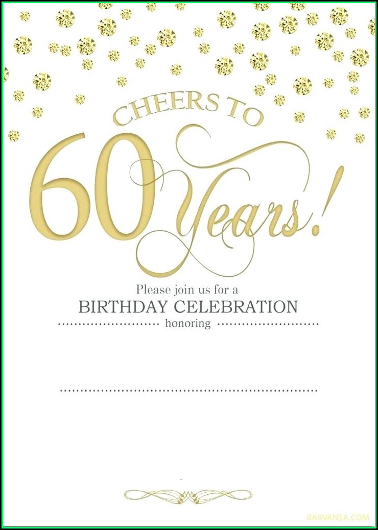 60th Birthday Invitation Templates Microsoft Word