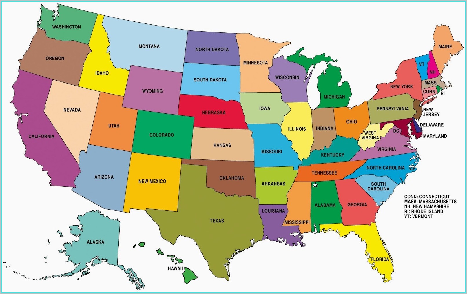 Arizona Geographic Alliance United States Map