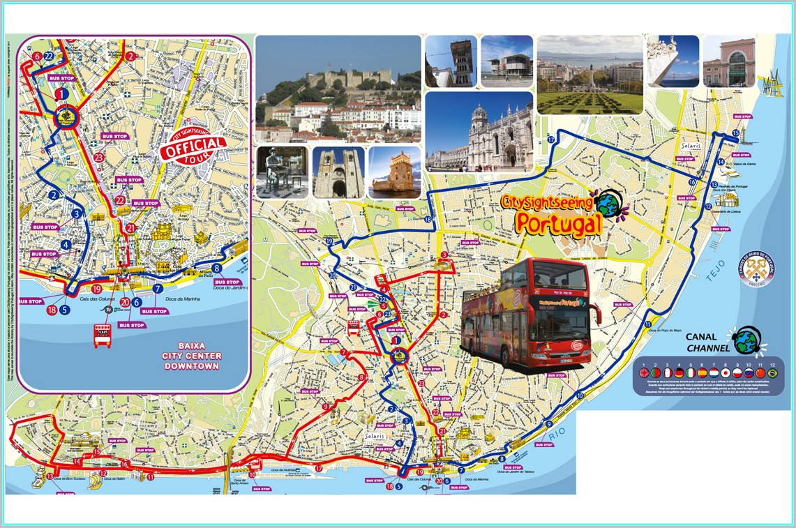 Athens Hop On Hop Off Blue Bus Map