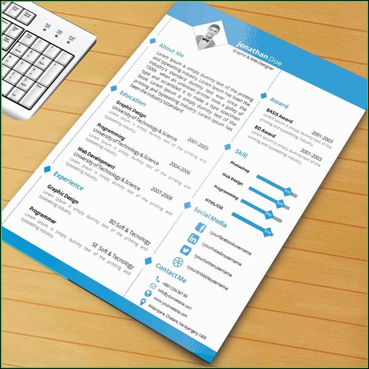 Attractive Resume Template Free Download
