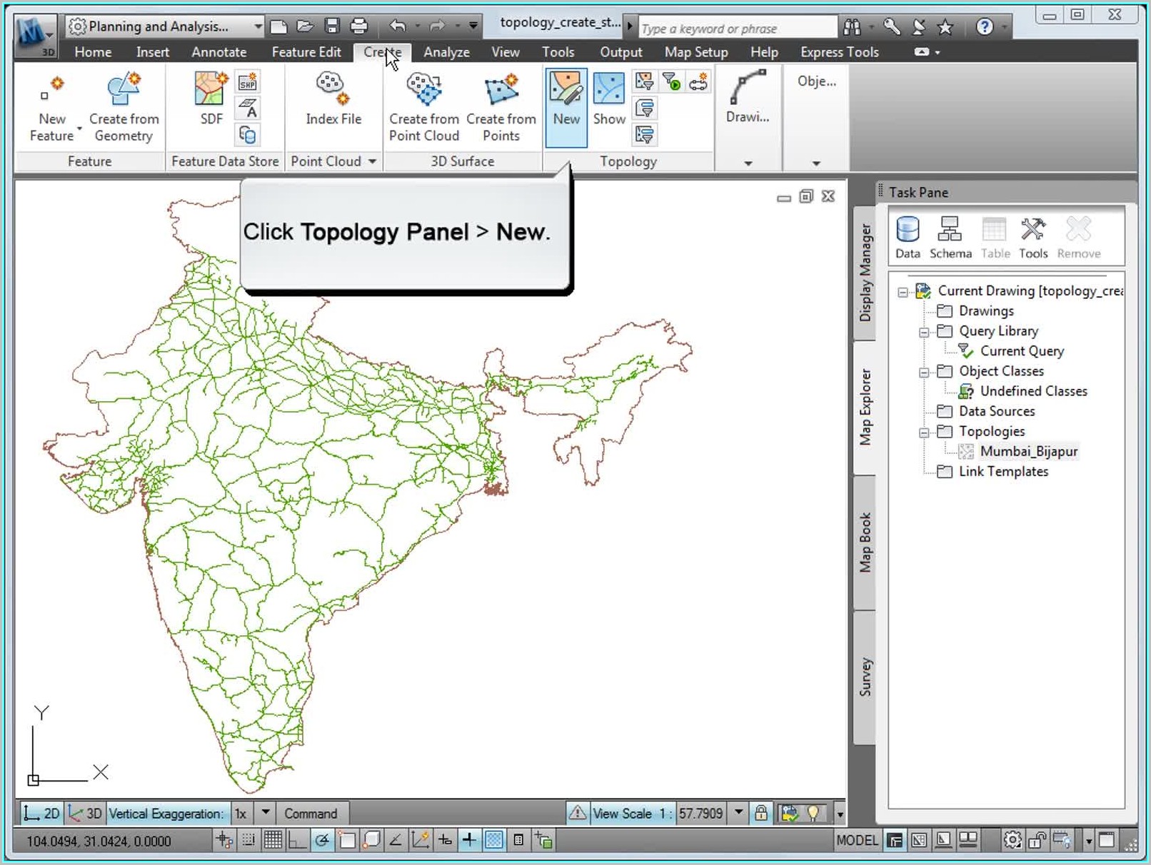 Autocad Map Network Topology