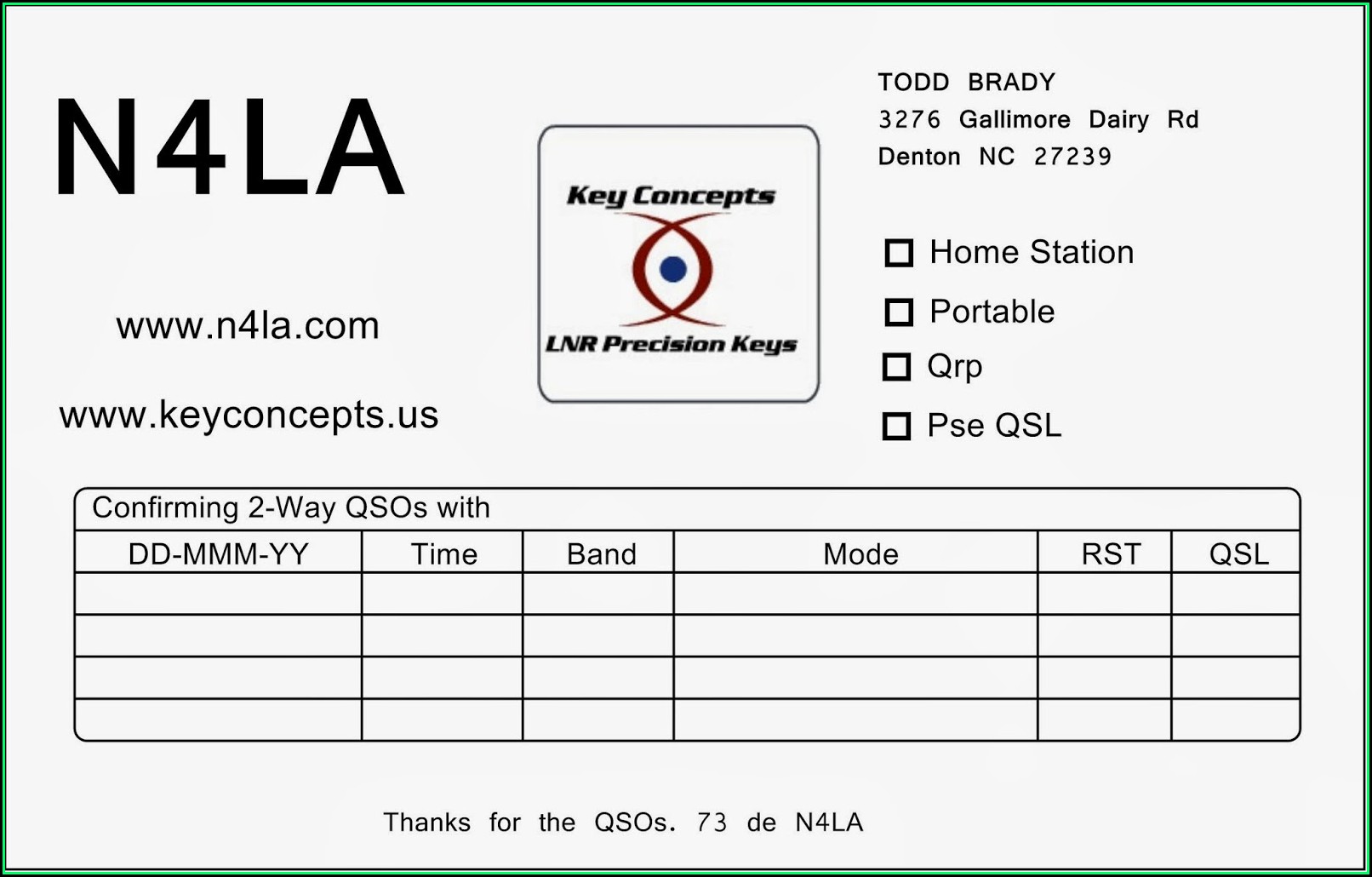 Avery Qsl Card Template