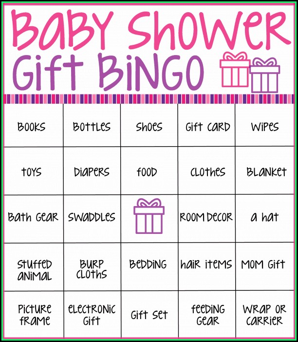 Baby Shower Bingo Template Uk
