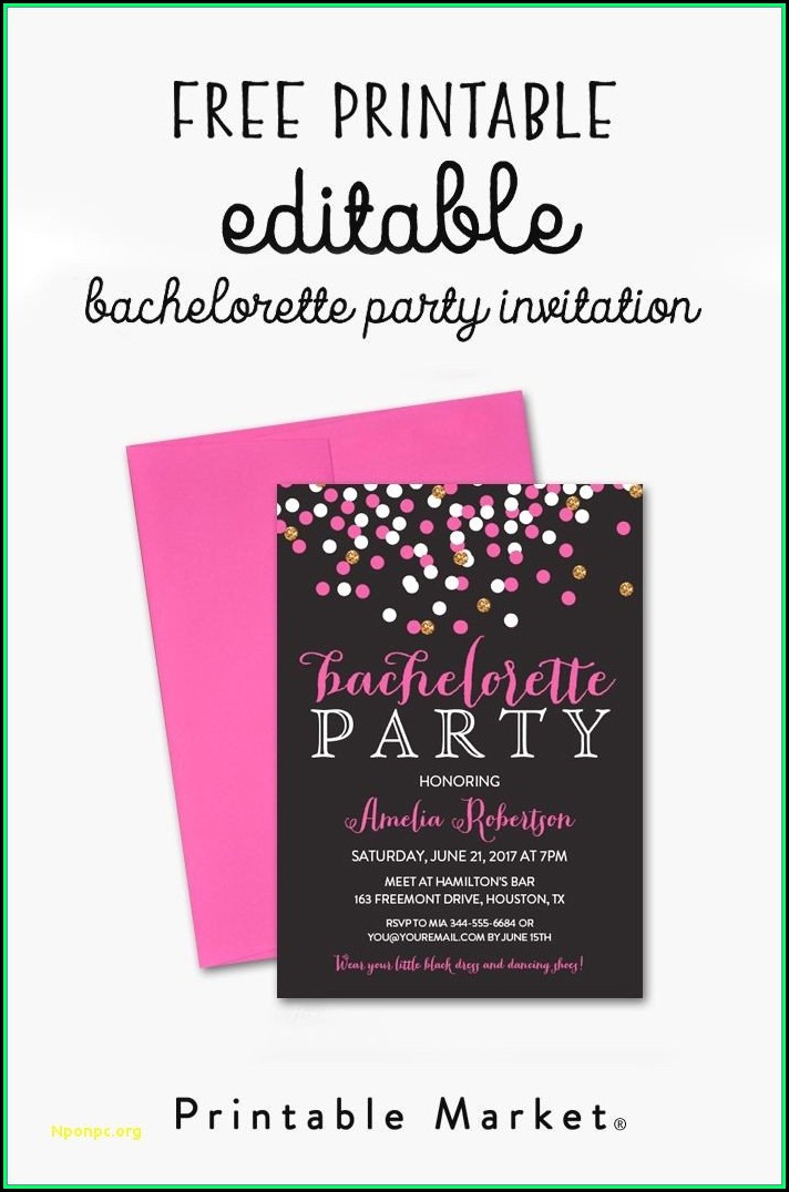 Bachelorette Party Invitation Templates Word