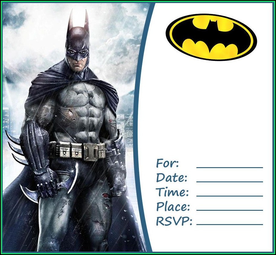 Batman Party Invitation Template