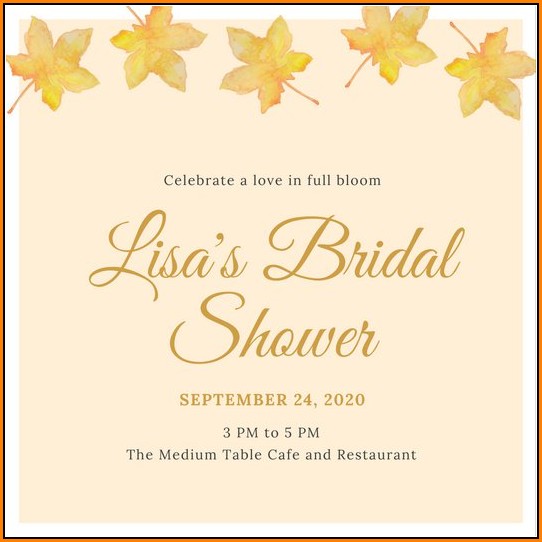 Fall Bridal Shower Invitation Templates