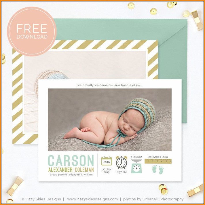 Free Baby Birth Announcement Template