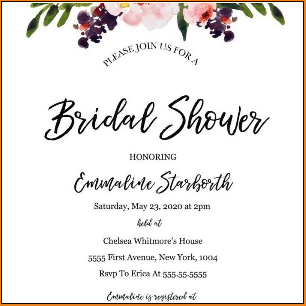 Free Bridal Shower Invitation Templates To Print