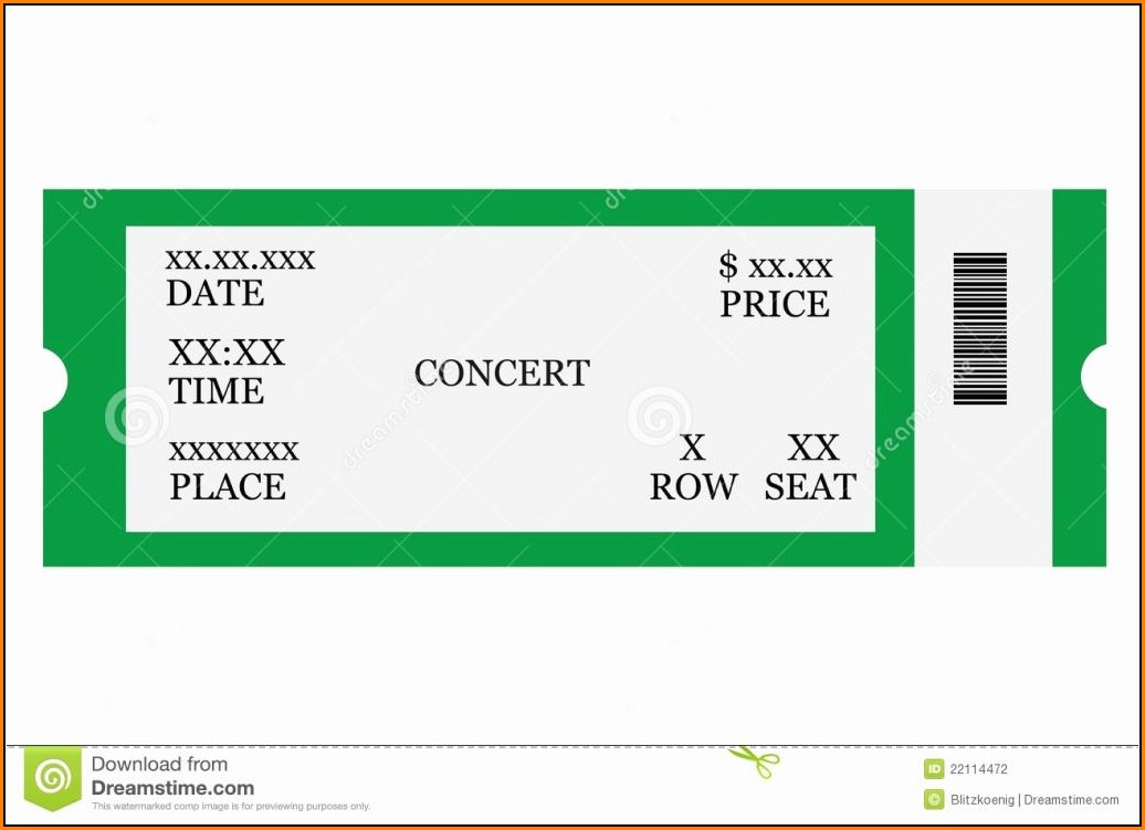 Free Editable Concert Ticket Template Template 1 Resume Examples 