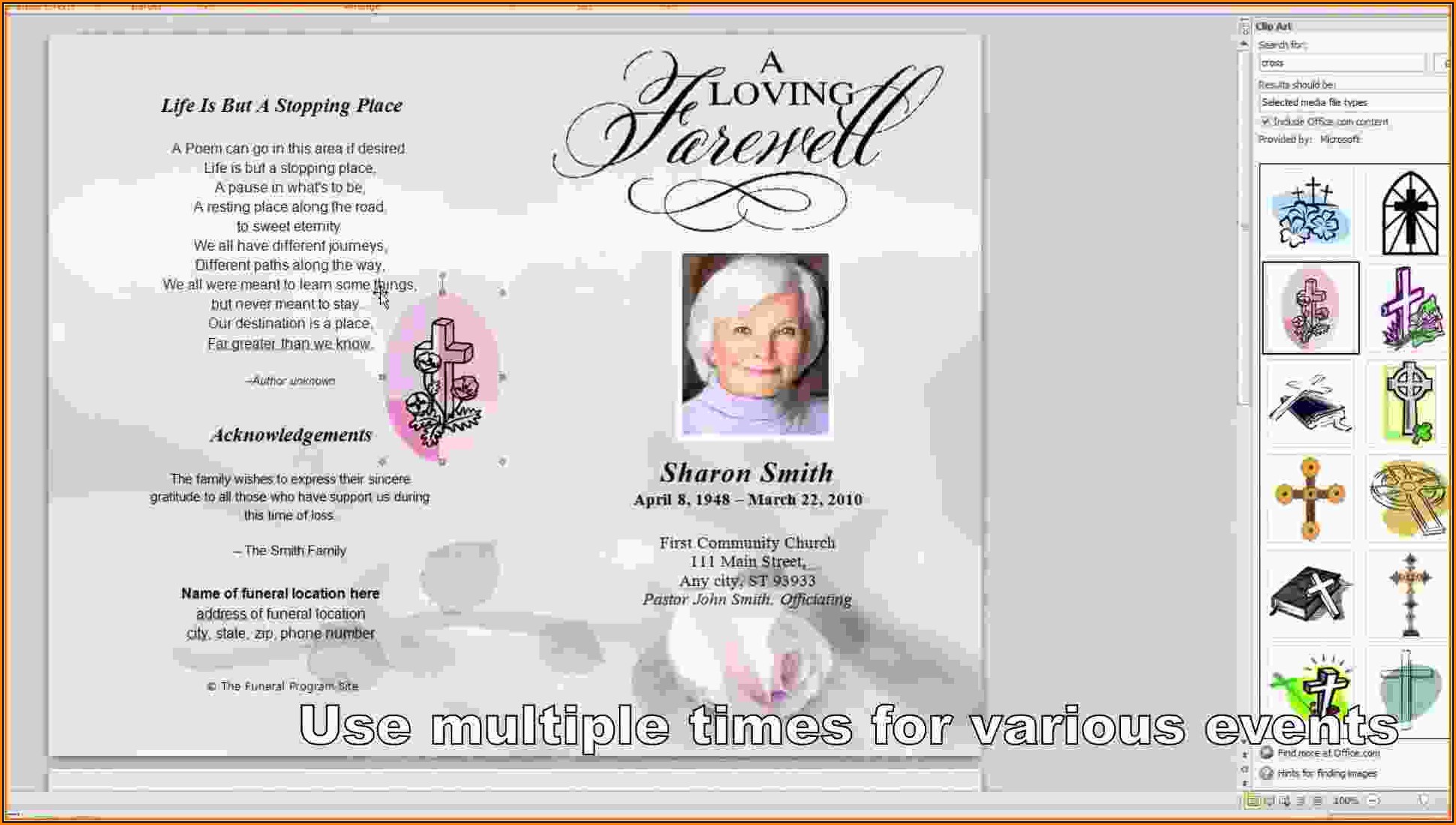Free Funeral Program Template Microsoft Word 2003
