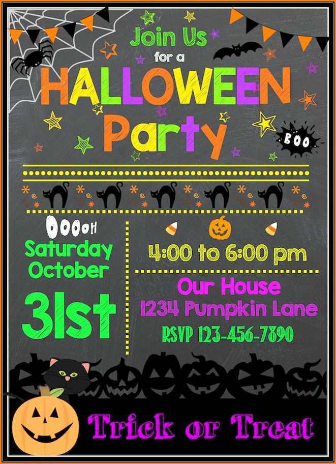 Free Halloween Birthday Party Invitation Templates
