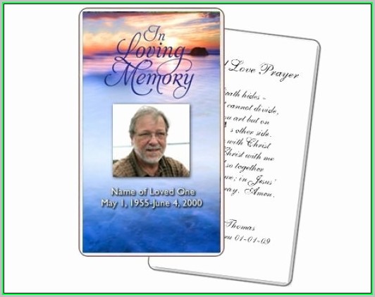 Free Memorial Card Templates For Funeral