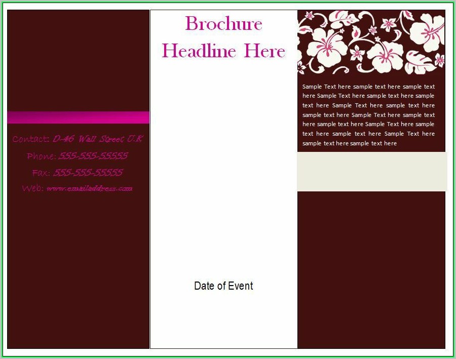 Free Printable Blank Brochure Templates