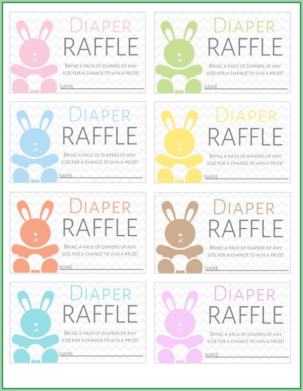 Free Printable Diaper Raffle Tickets Template