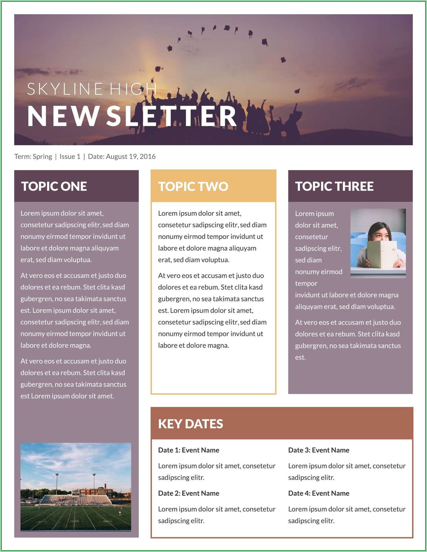 Free Printable Newsletter Templates For Church
