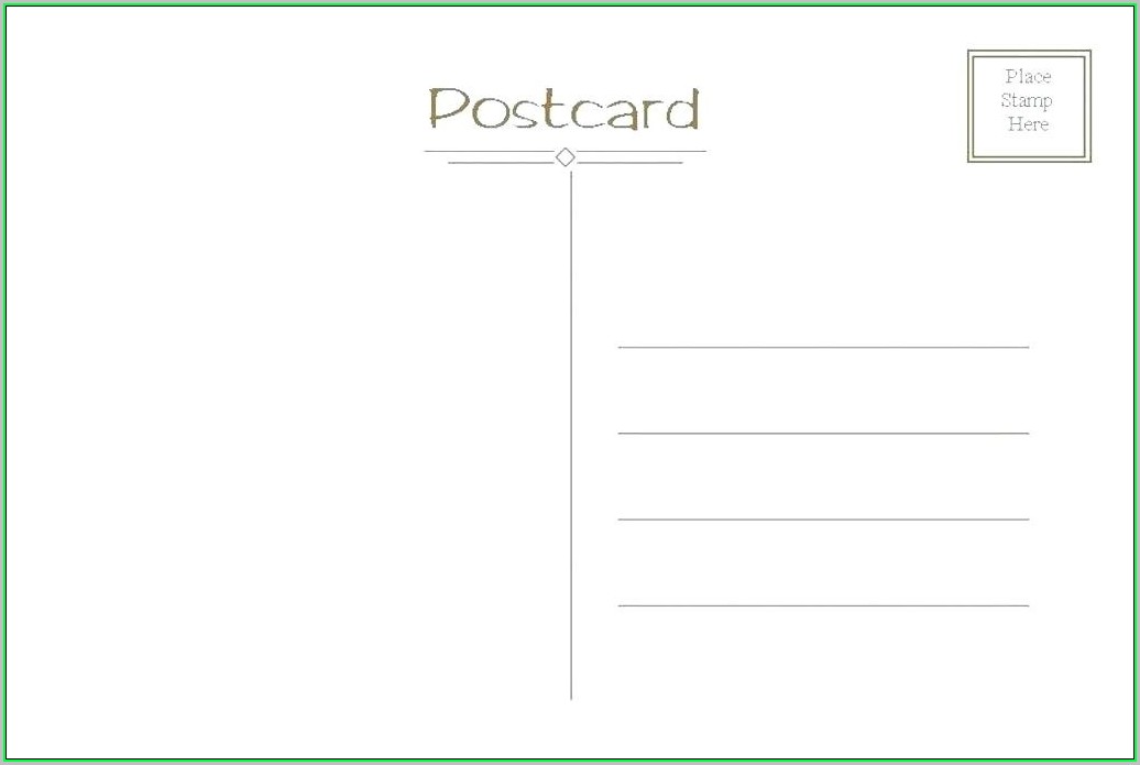 Free Printable Postcard Templates Word