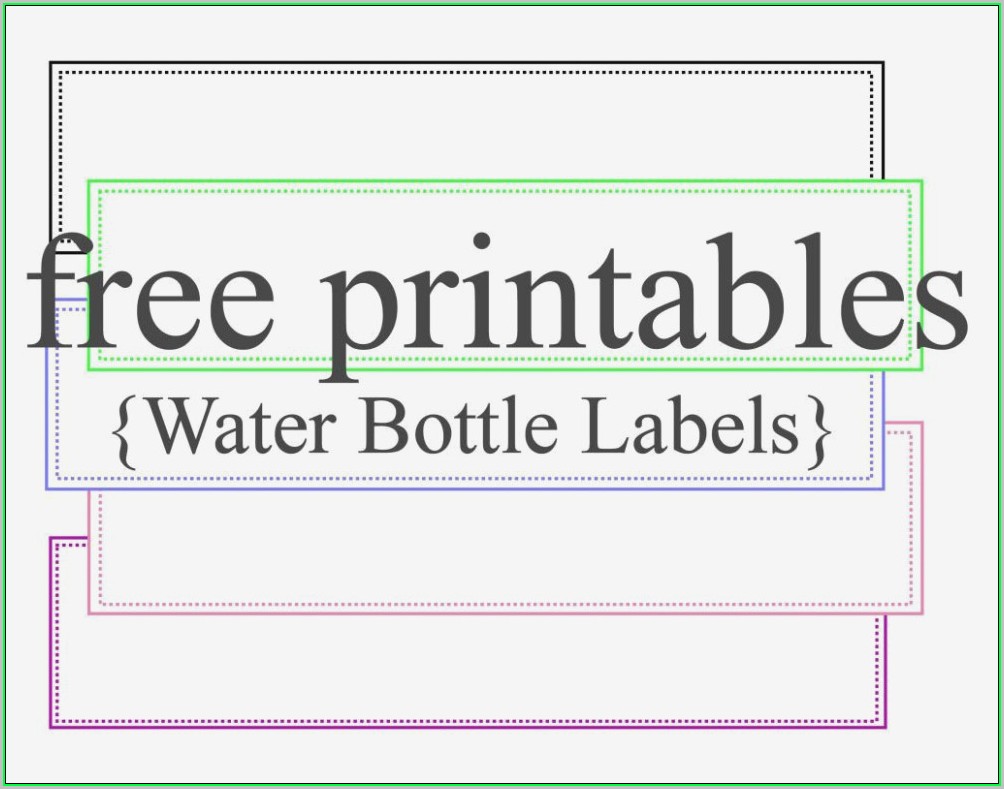 Free Printable Water Bottle Label Template