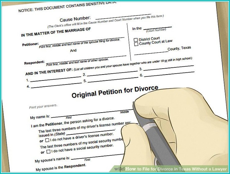 Texaslawhelp Divorce Form Set B