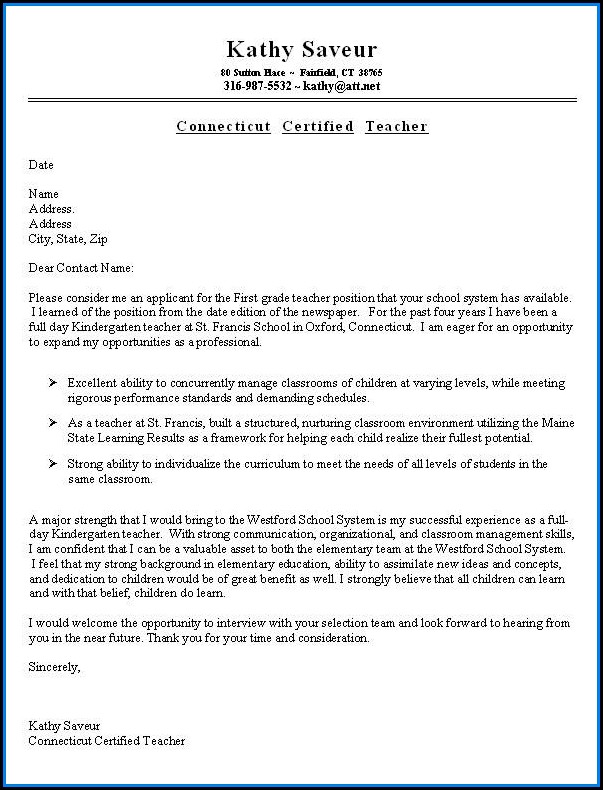 Examples Resume And Cover Letter