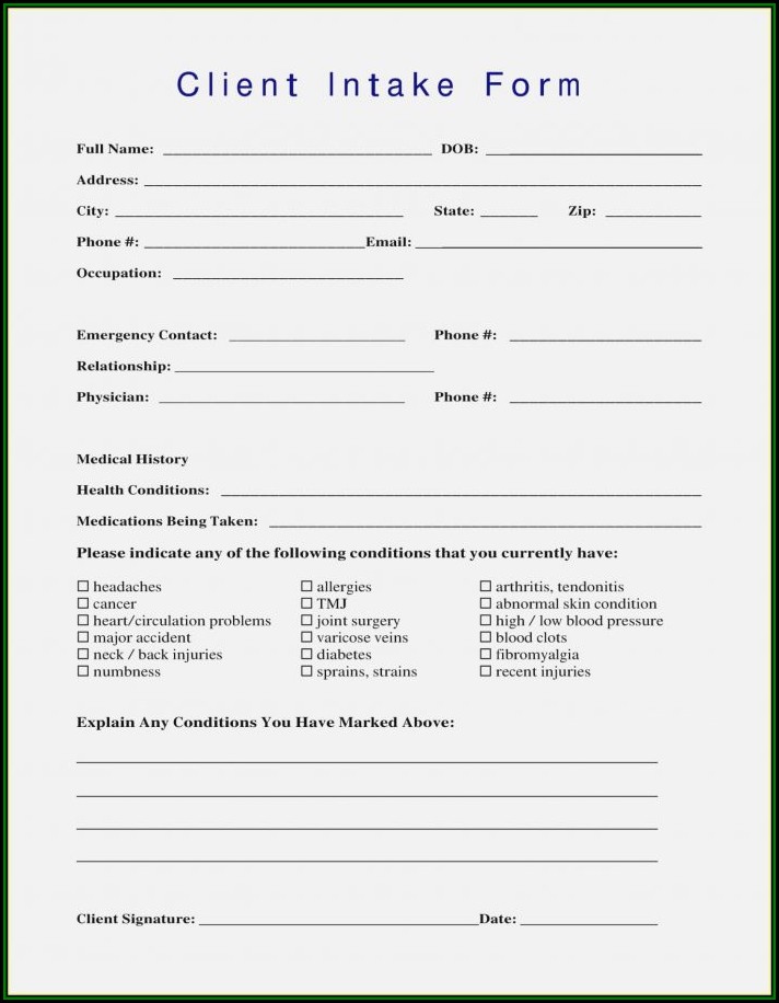 Client Onboarding Form Template