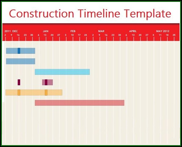 Construction Timeline Template Excel Free