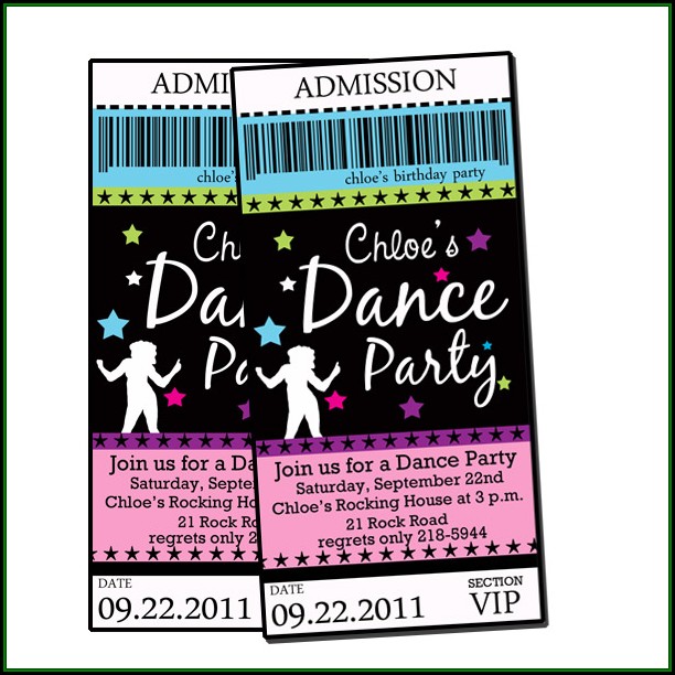Dance Party Invitation Templates Free