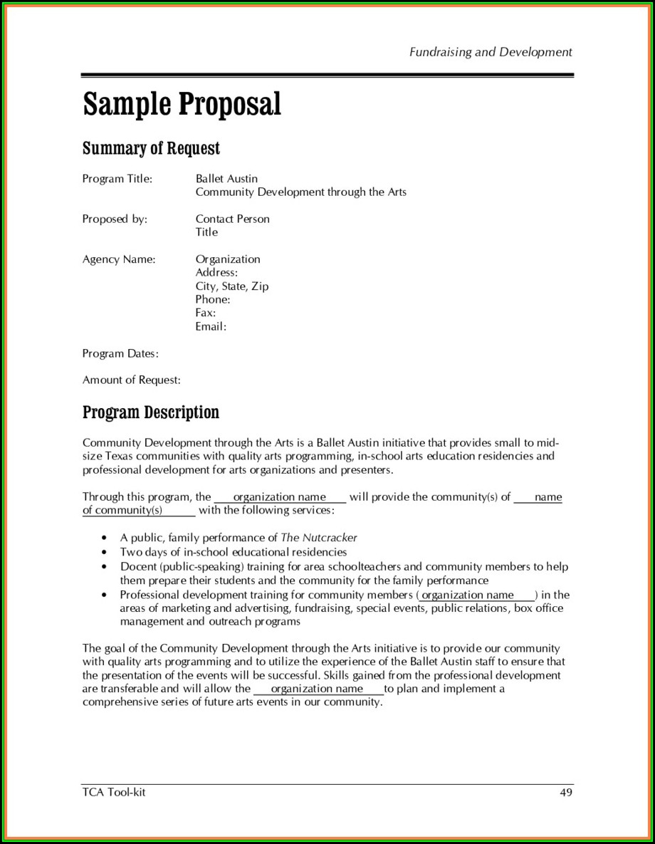 Business Proposal Sample Pdf