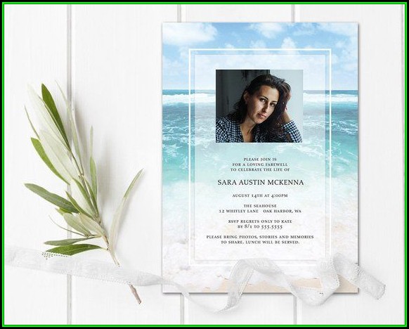 Celebration Of Life Template Announcement