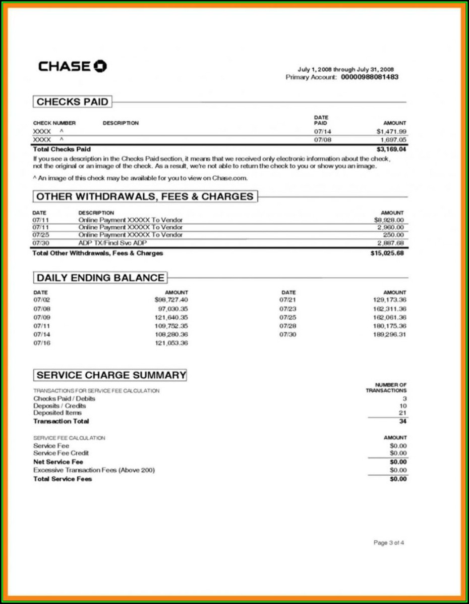 Chase Bank Statement Template Excel Template 1 Resume Examples 