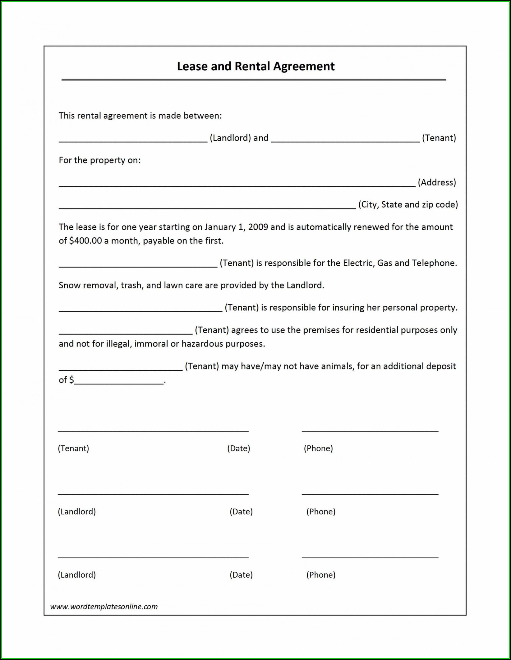 Lease Agreement Template South Africa