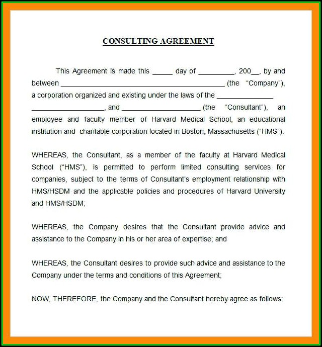Consulting Agreement Template Short Free