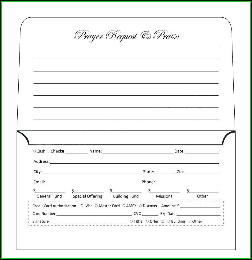 Donation Remittance Envelope Template