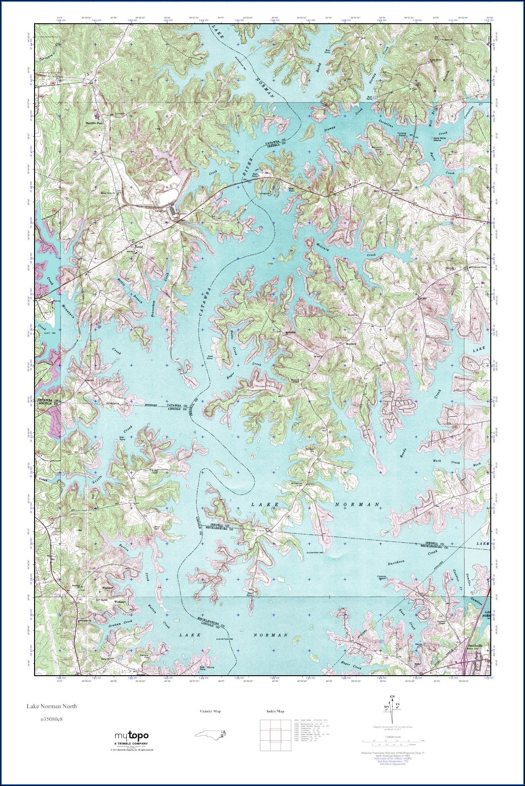 Lake Norman Nautical Map