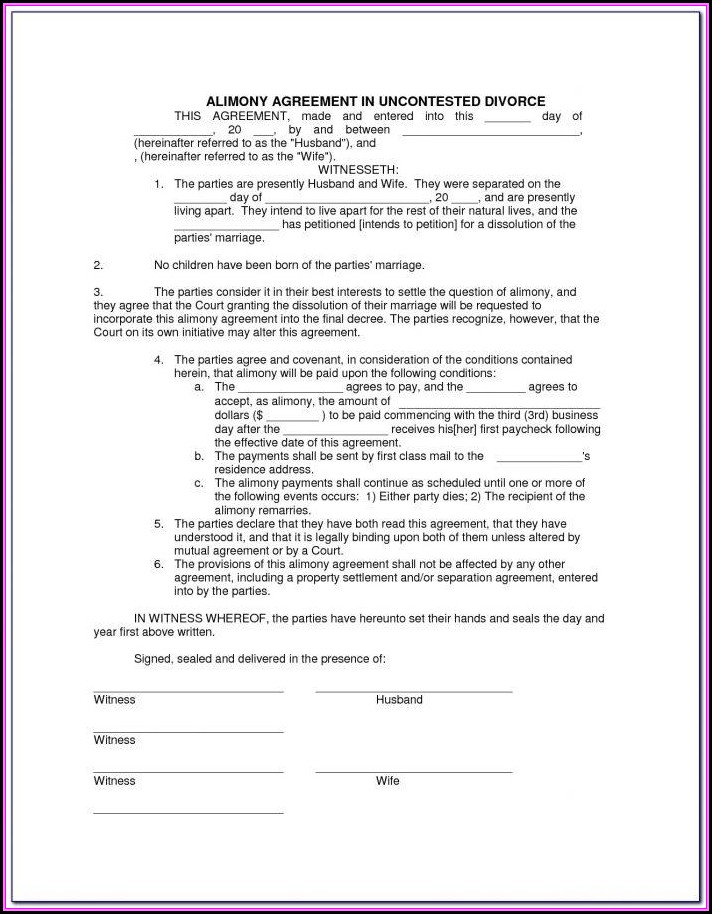 Contested Divorce Forms In Texas