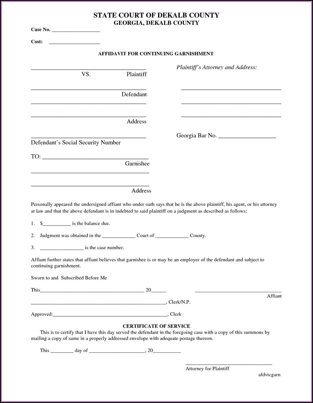 Dekalb County Divorce Forms