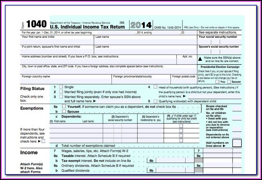 Federal Income Tax Forms 1040ez 2017
