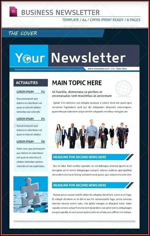 Employee Newsletter Template Indesign