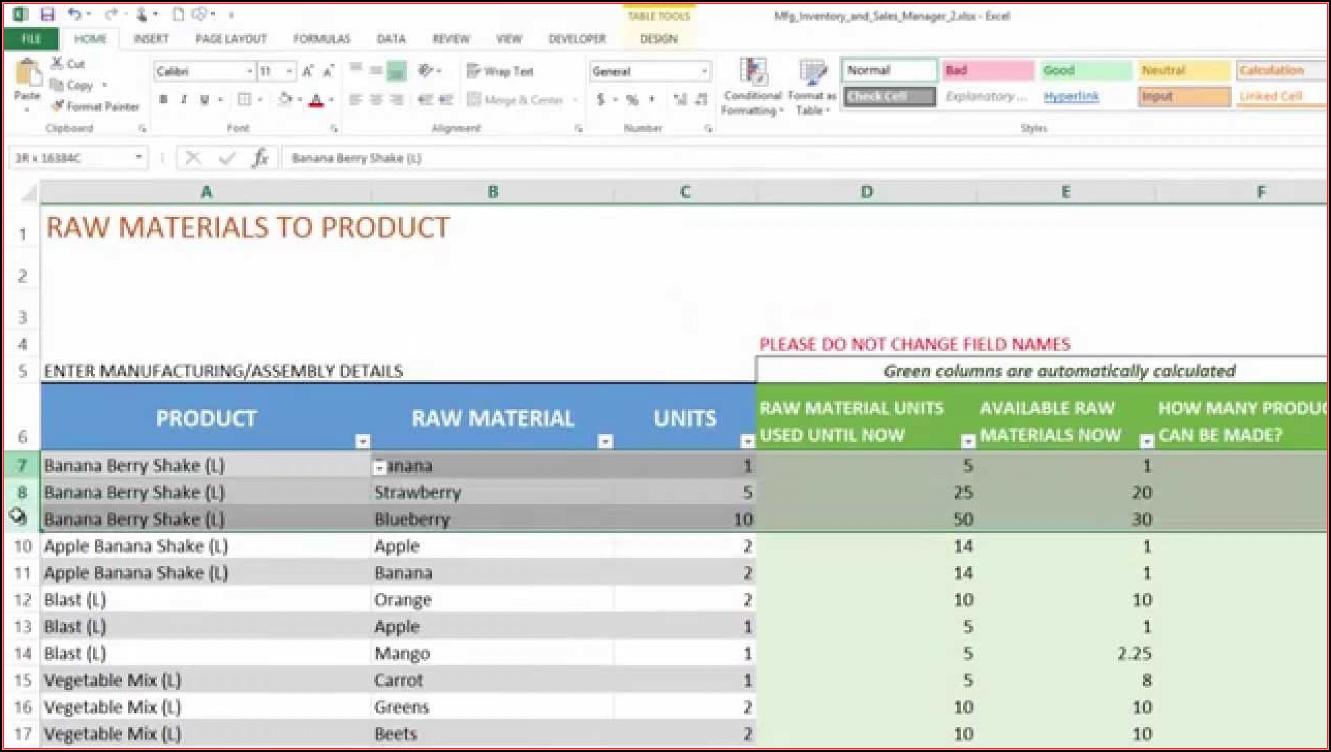 Excel 2007 Inventory Management Template