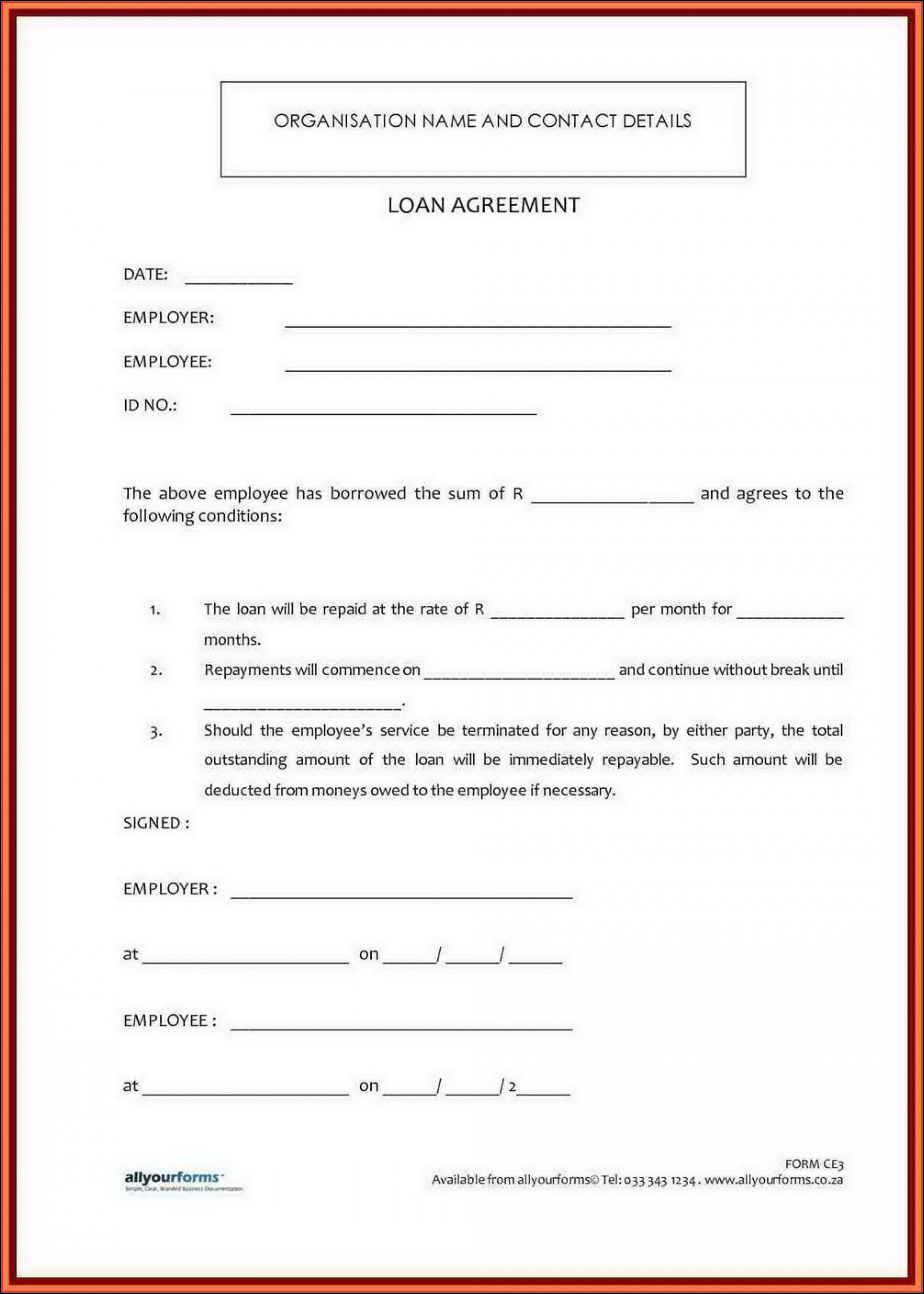 Family Loan Agreement Template Australia Template 1