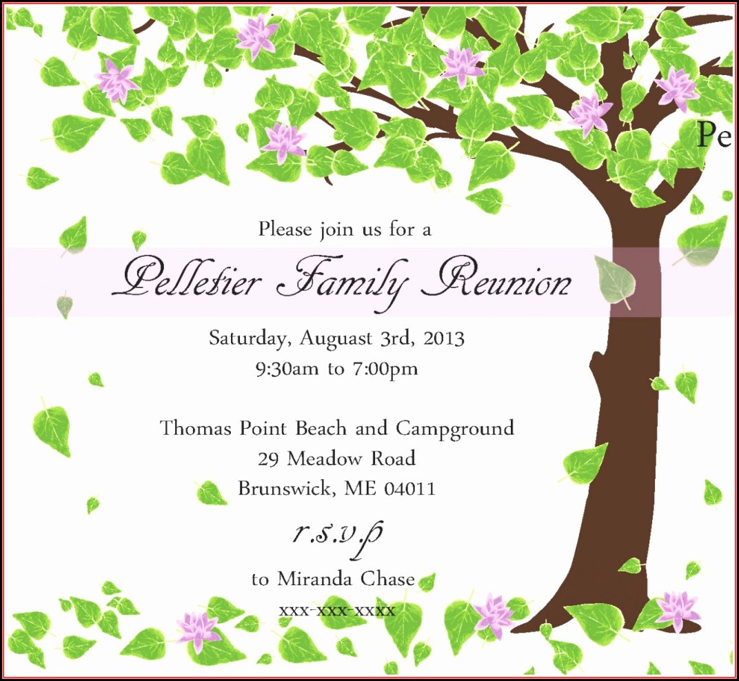 Family Reunion Invitation Card Maker Template 1 Resume Examples 